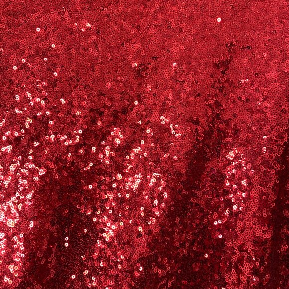 Red Sequin Embellished High-Low Dress - Picture 4 of 7